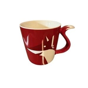 Starbucks 2012 Red Fox Tail Handle Mug New Bone China Microwave Dishwasher Safe